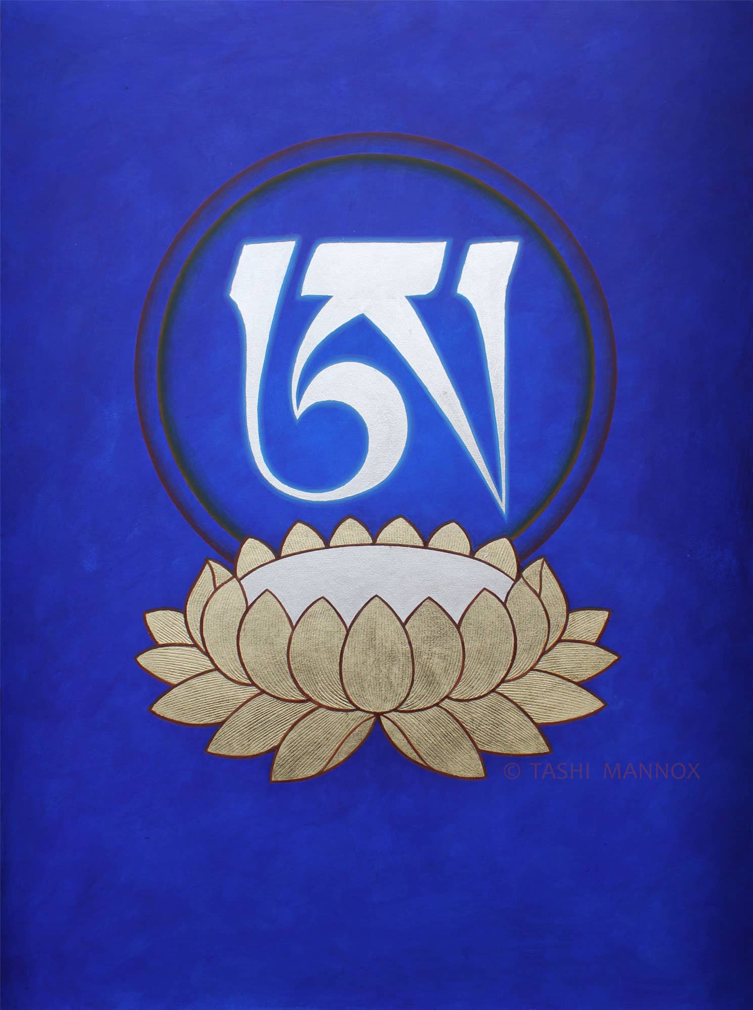 Aa on gold lotus
