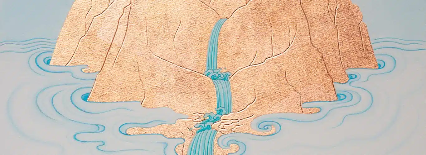 チョンドンジュ　油彩 墨象　楽 Copper Coloured Mountain - Tashi Mannox