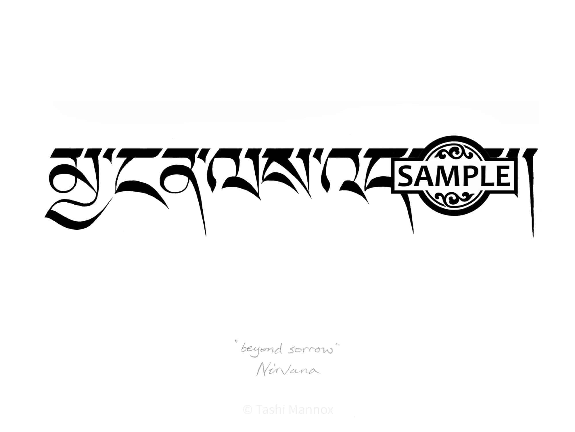 Beyond Sorry, Nirvana - Tattoo Design