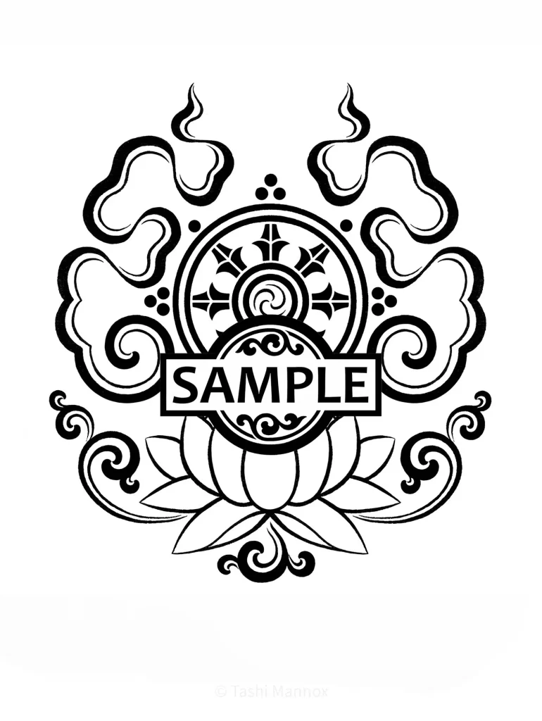 Dharma Wheel - Tattoo design