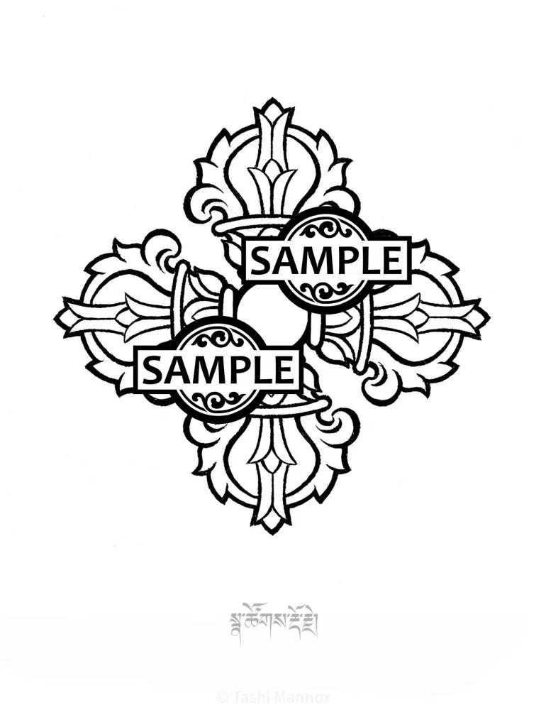 Double Dorje - Tattoo design