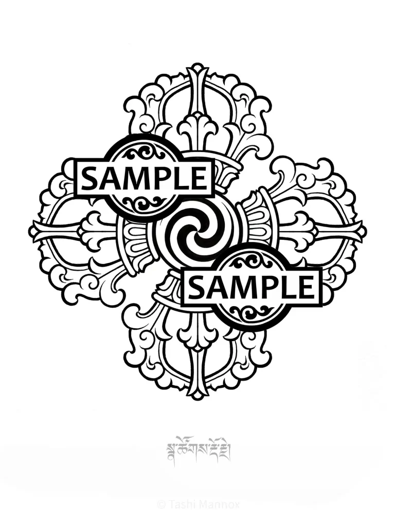 Double Dorje - Tattoo design