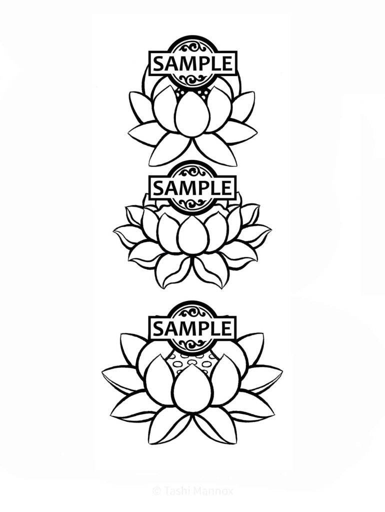 Lotus Flower - Tattoo Flash