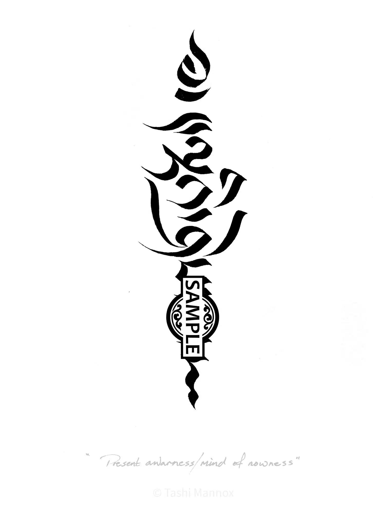 Present Awareness - Tattoo Design