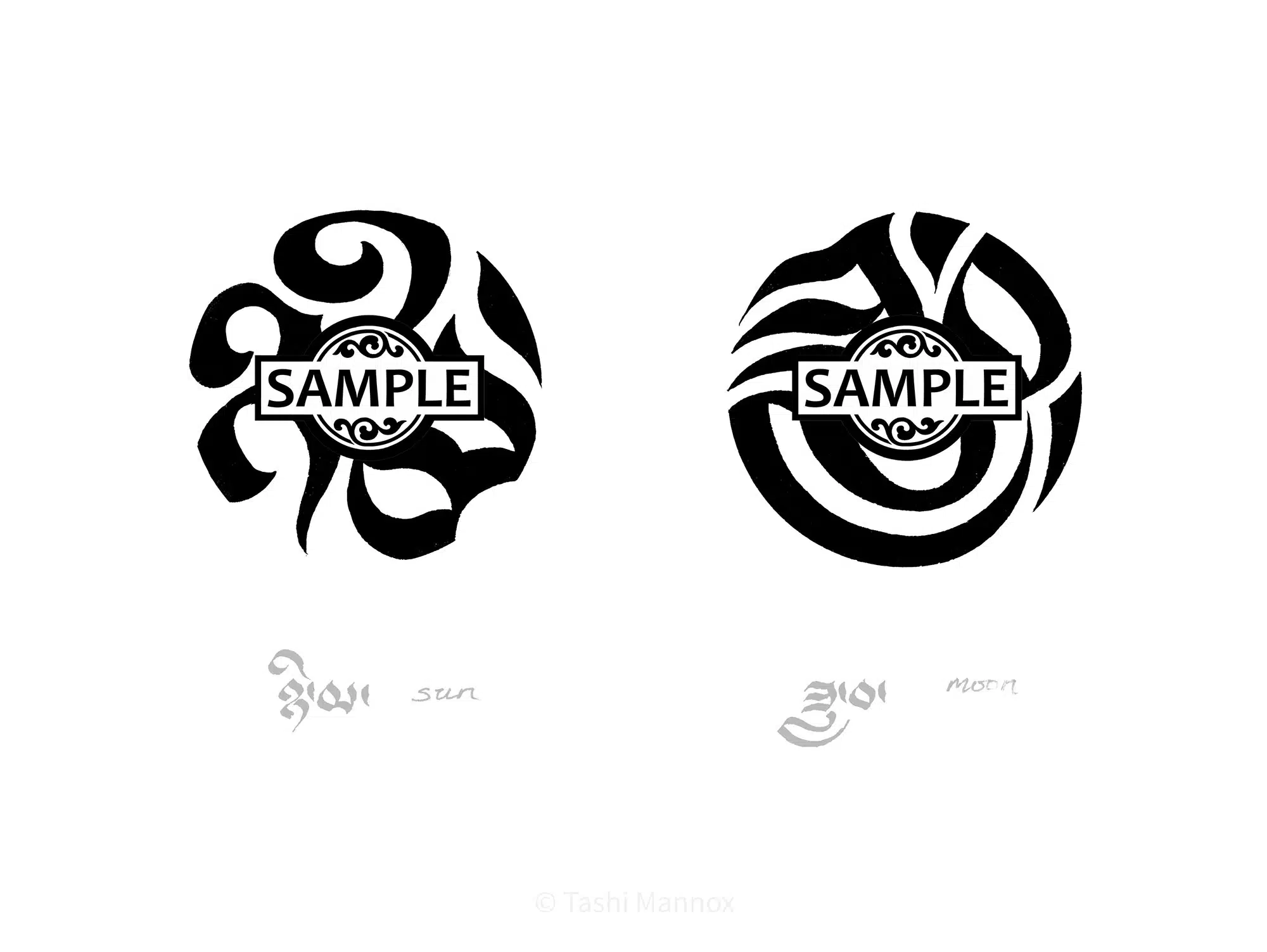 Sun and Moon - Tattoo Design