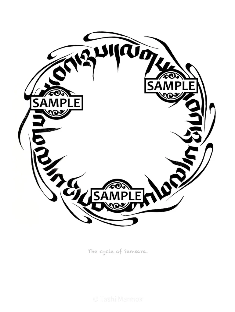 The Cycle of Samsara - Tattoo Design