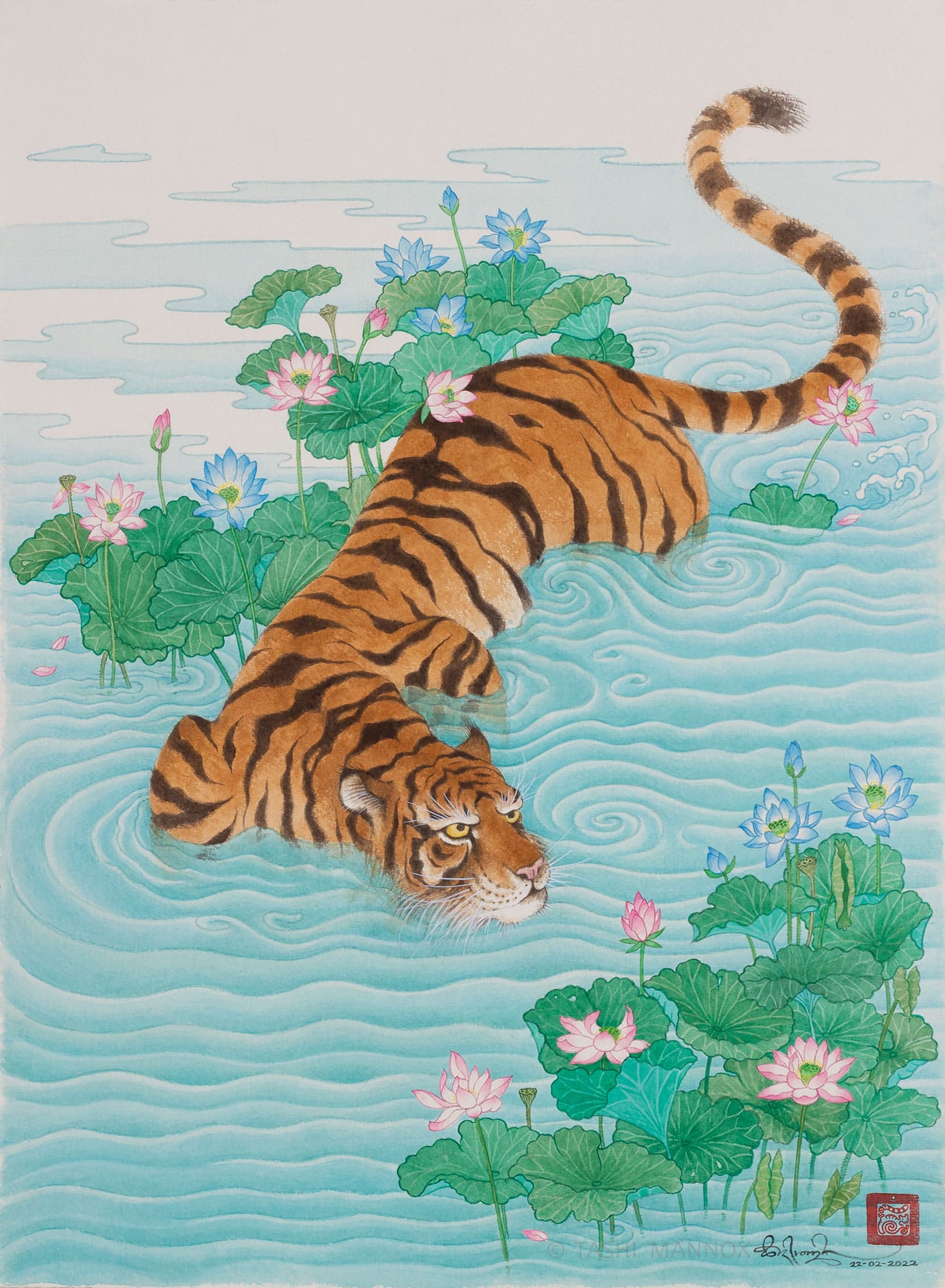 Water Tiger art piece