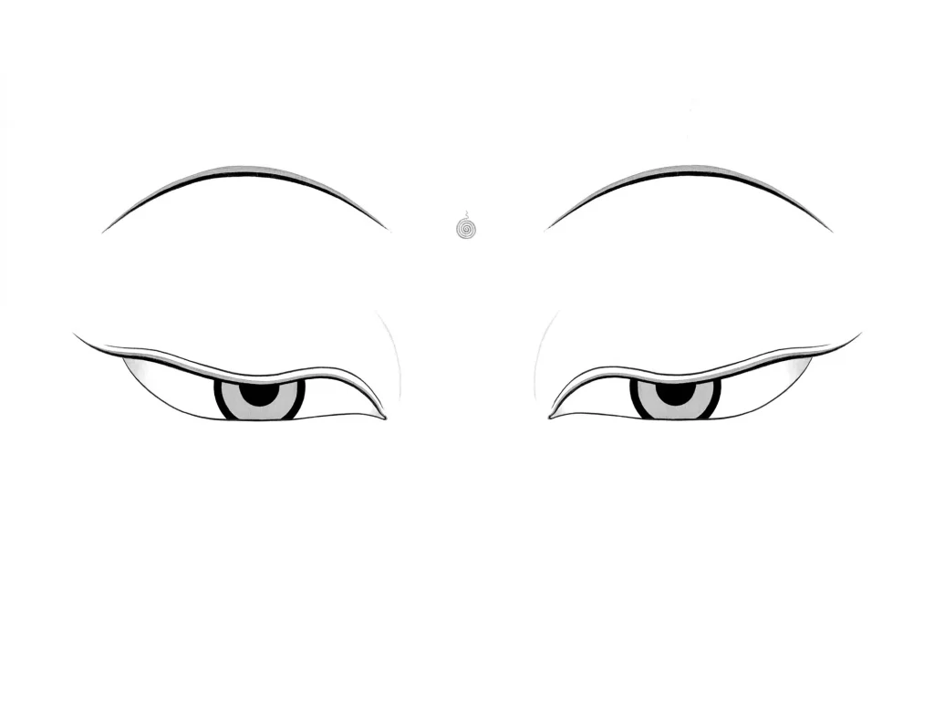 Buddha's Eyes tattoo template