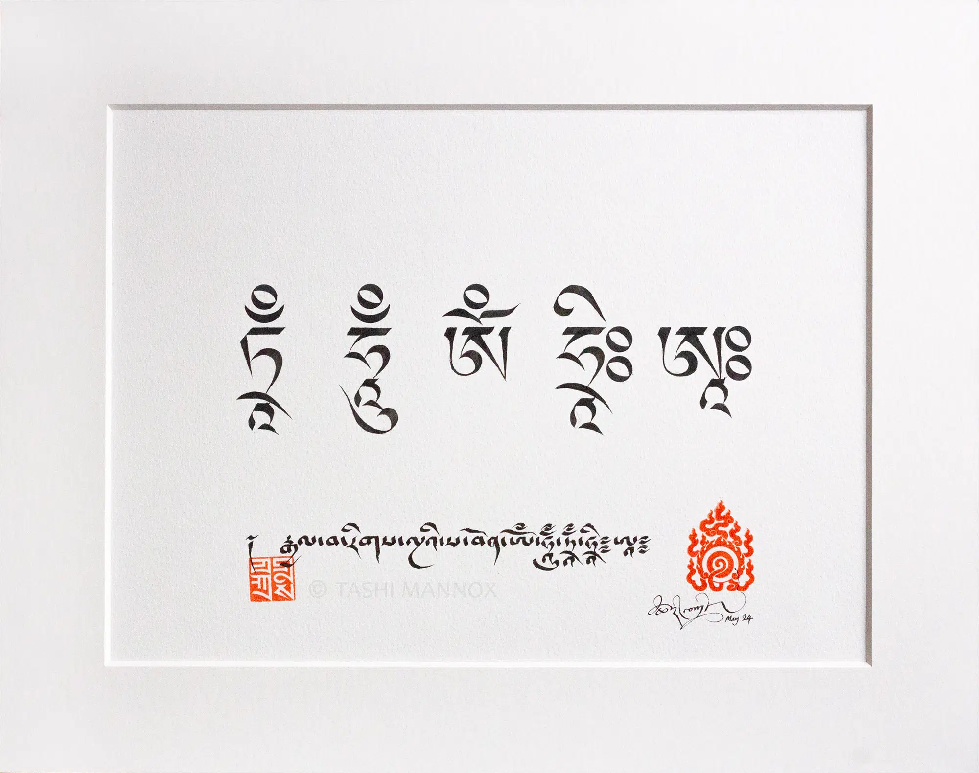 Five Buddha Family Syllables